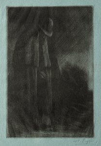 Cestovatel v útulku od Alphonse Legros