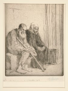 Dva žebráci (Two Beggars) od Alphonse Legros