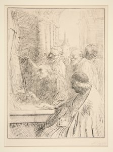 Mniši v L od Alphonse Legros