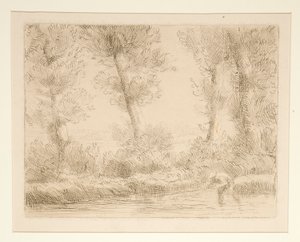 Les bords de la Liane (Břehy Liane) od Alphonse Legros