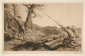Les bucherons (dřevorubci) od Alphonse Legros