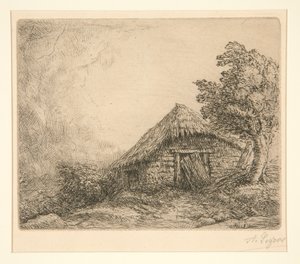 Chata na kopci od Alphonse Legros