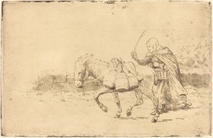 Dojička z Boulogne, 1. talíř (Laitiere a Boulogne) od Alphonse Legros