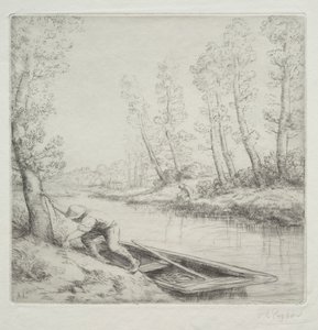 Ráno na řece od Alphonse Legros