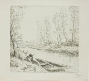 Ráno na řece od Alphonse Legros