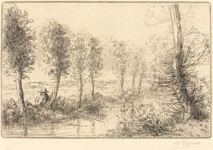 Blízko mlýna (Pres du moulin) od Alphonse Legros