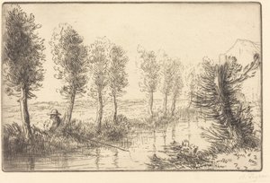 Blízko mlýna (Pres du moulin) od Alphonse Legros