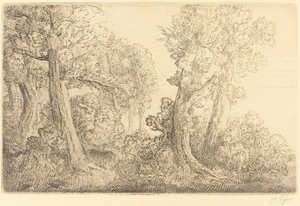 Blízko lesa, Veronne Pres du bois, Veronne. od Alphonse Legros