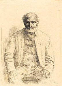Starý muž seděl na Vieillardově zadku. od Alphonse Legros