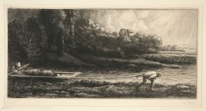 Lodní krajina od Alphonse Legros