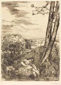 Rolník Mytí Nohy od Alphonse Legros
