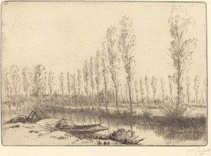 Topoly poblíž Amiens od Alphonse Legros
