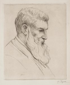Portrét Craibe Anguse. od Alphonse Legros
