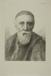 Portrét G. F. Wattse, R. A., druhá deska od Alphonse Legros