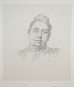 Portrét Madame Kemp, pohled zepředu (3. deska) od Alphonse Legros