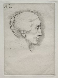 Portrét Mme. Emily Hughes (1. deska) od Alphonse Legros
