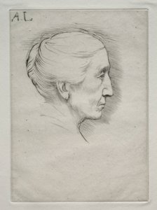 Portrét Mme. Emily Hughes 1. talíř. od Alphonse Legros