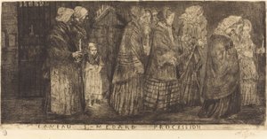 Procesí v hrobě svatého Medarda Procesí v trezorech svatého Medarda, 1859. od Alphonse Legros