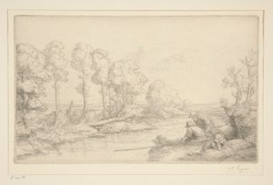 Odpočinek u řeky od Alphonse Legros