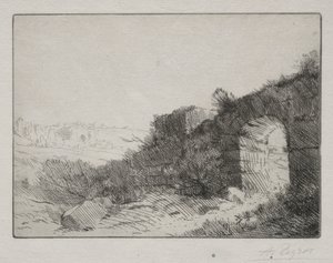 Římské ruiny. od Alphonse Legros