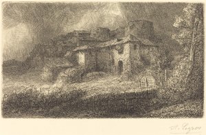 Ruiny zámku od Alphonse Legros
