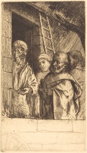 Svatý Petr a svatý Pavel u dveří Bonhomme Misere Saint Pierre et Saint.... od Alphonse Legros