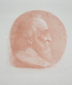 Autoportrét, medailon č. 2 (11. deska) od Alphonse Legros