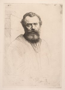 Třetí deska autoportrétu. od Alphonse Legros