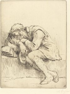 Spící žebrák Spící žebrák. od Alphonse Legros