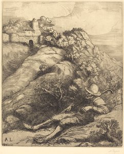Spící ovčák (Le repos du berger) od Alphonse Legros