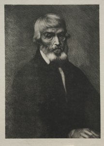 Malý portrét Thomase Carlylea od Alphonse Legros