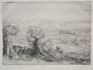 Suvenýr z údolí v Burgundsku od Alphonse Legros