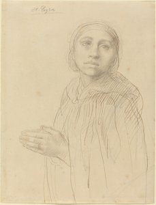Studie ženy se modlí od Alphonse Legros