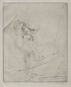 Studie mužského čtení od Alphonse Legros