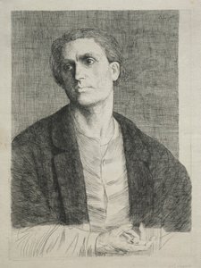 Studie Mans Head. od Alphonse Legros