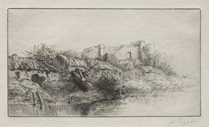 Opuštěná vesnice od Alphonse Legros