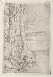 Slepý žebrák od Alphonse Legros