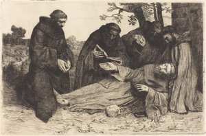 Smrt svatého Františka La mort de St. Francois. od Alphonse Legros
