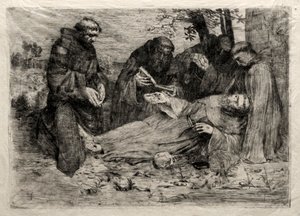 Smrt svatého Františka. od Alphonse Legros