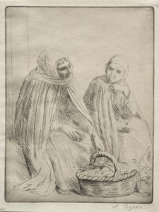 Obchodníci s vejci 1. talíř. od Alphonse Legros