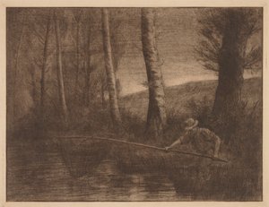 Ryba v síti obruče od Alphonse Legros
