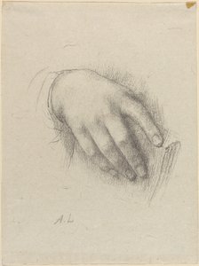Ruka umělcovy dcery. od Alphonse Legros