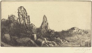 Old Race-grounds v Montrouge od Alphonse Legros