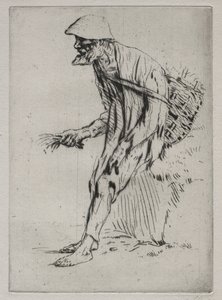 The Red Pimpnel Vender. od Alphonse Legros