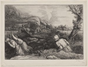 Vesnice v plamenech od Alphonse Legros