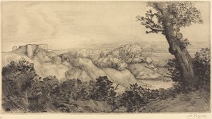 Top of the Hill Vrchol kopce. od Alphonse Legros