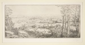 Údolí v Burgundsku (Valley in Burgundsko) od Alphonse Legros