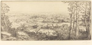 údolí v Burgundsku od Alphonse Legros