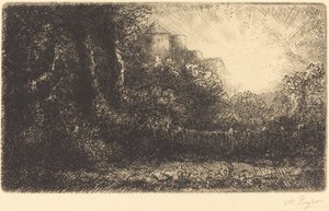 Pohled na zámek Chateau de Poillet. od Alphonse Legros