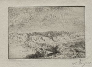 Vesnice Wimille, nedaleko Boulogne od Alphonse Legros